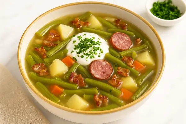 Dish recipes: Bouneschlupp