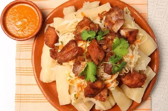 Dish recipes: Yuca con Chicharrón